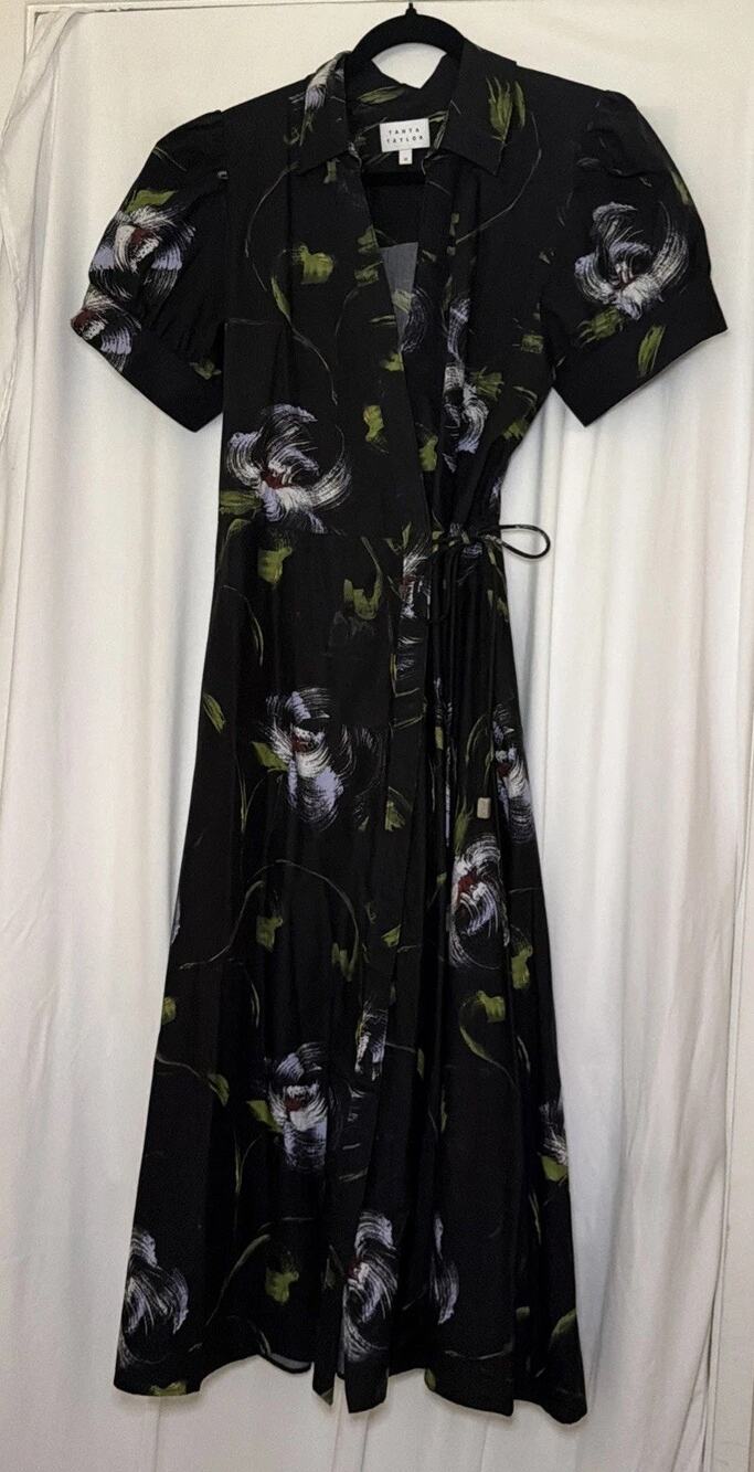 Tanya Taylor Floral Wrap Dress - Beautiful Lines! Size 12